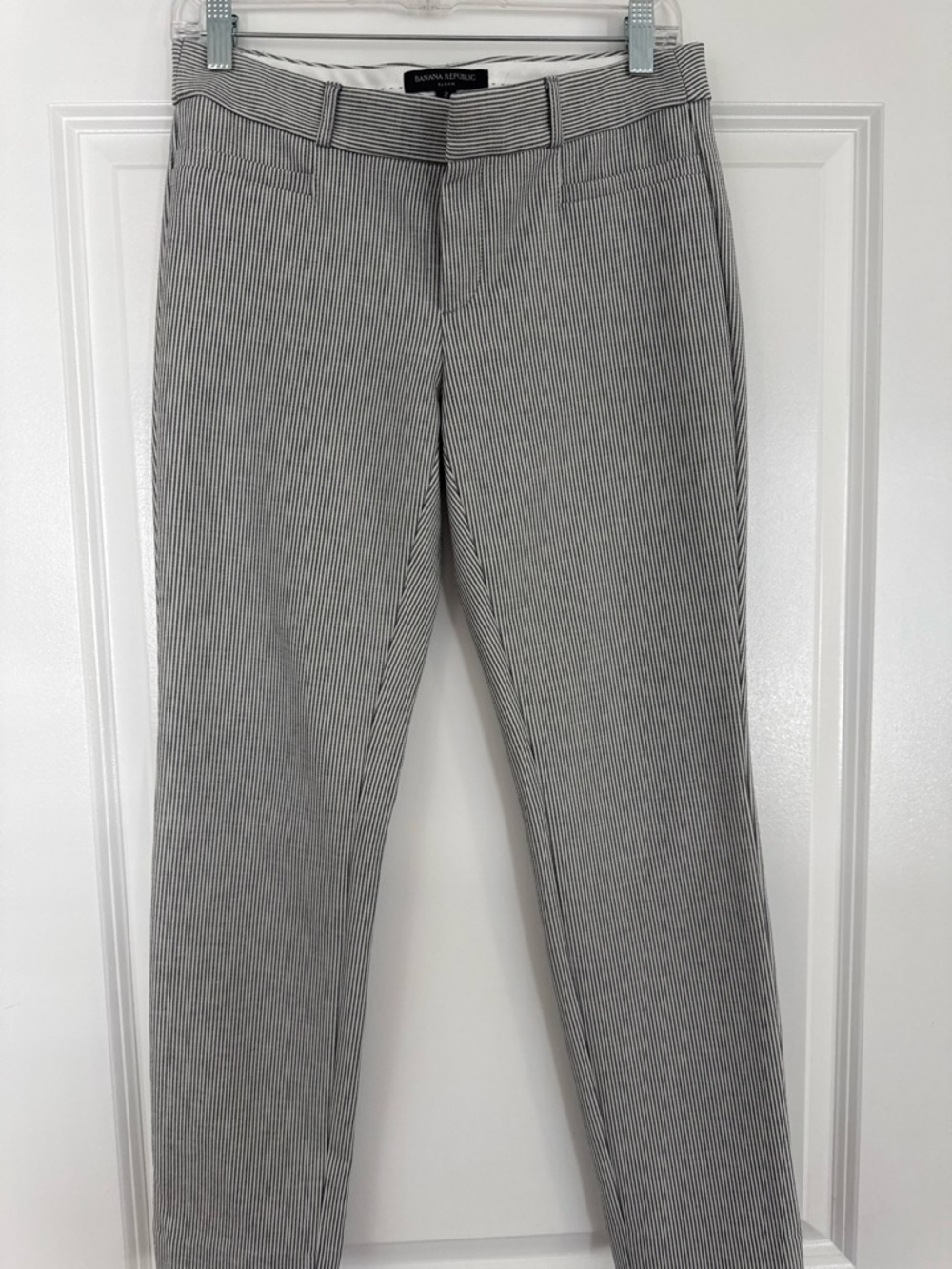 Banana Republic Slim Pinstripe Sloan pants - Blue/grey stripes & White